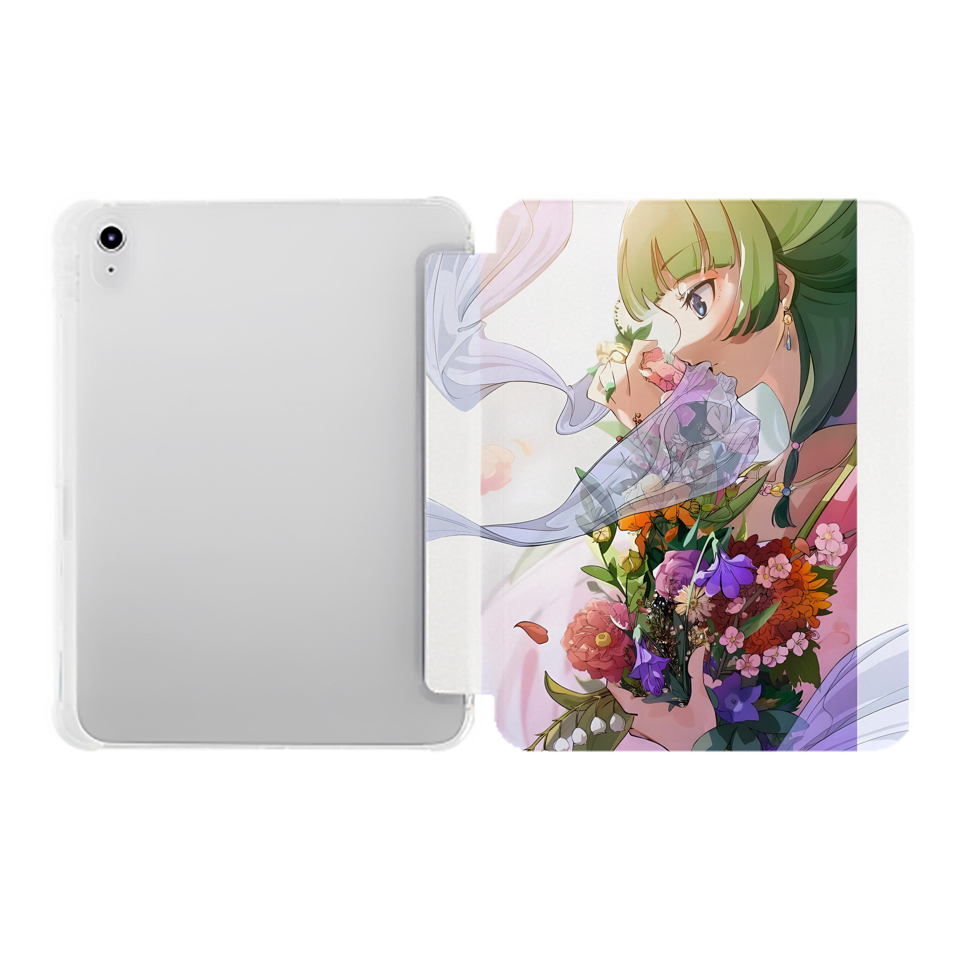 （画像用） 薬屋のひとりごと The Apothecary Diaries IPad ケース ペン収納付き 三つ折りスタンド PUレザー×シリコン 対応機種9.5/10.5/10.9インチ
